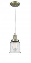 Innovations Lighting 201C-AB-G52 - Bell - 1 Light - 5 inch - Antique Brass - Cord hung - Mini Pendant