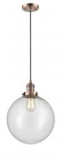 Innovations Lighting 201C-AC-G204-12 - Beacon - 1 Light - 12 inch - Antique Copper - Cord hung - Mini Pendant