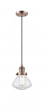 Innovations Lighting 201C-AC-G324 - Olean - 1 Light - 7 inch - Antique Copper - Cord hung - Mini Pendant