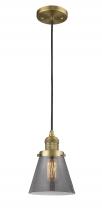 Innovations Lighting 201C-BB-G63 - Cone - 1 Light - 6 inch - Brushed Brass - Cord hung - Mini Pendant