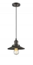 Innovations Lighting 201C-OB-M5 - Railroad - 1 Light - 8 inch - Oil Rubbed Bronze - Cord hung - Mini Pendant