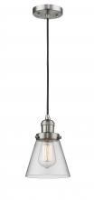 Innovations Lighting 201C-SN-G62 - Cone - 1 Light - 6 inch - Brushed Satin Nickel - Cord hung - Mini Pendant