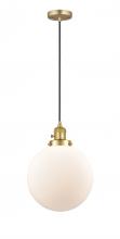 Innovations Lighting 201CSW-SG-G201-10 - Beacon - 1 Light - 10 inch - Satin Gold - Cord hung - Mini Pendant