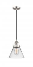 Innovations Lighting 201CSW-SN-G42 - Cone - 1 Light - 8 inch - Brushed Satin Nickel - Cord hung - Mini Pendant