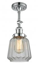 Innovations Lighting 201F-PC-G142 - Chatham - 1 Light - 7 inch - Polished Chrome - Semi-Flush Mount