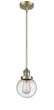 Innovations Lighting 201S-AB-G204-6 - Beacon - 1 Light - 6 inch - Antique Brass - Stem Hung - Mini Pendant