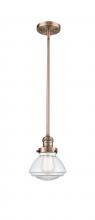 Innovations Lighting 201S-AC-G322 - Olean - 1 Light - 7 inch - Antique Copper - Stem Hung - Mini Pendant