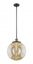Innovations Lighting 201S-BAB-G208-14 - Beacon - 1 Light - 14 inch - Black Antique Brass - Stem Hung - Pendant