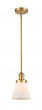 Innovations Lighting 201S-SG-G61 - Cone - 1 Light - 6 inch - Satin Gold - Stem Hung - Mini Pendant