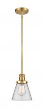 Innovations Lighting 201S-SG-G62 - Cone - 1 Light - 6 inch - Satin Gold - Stem Hung - Mini Pendant