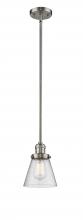 Innovations Lighting 201S-SN-G64 - Cone - 1 Light - 6 inch - Brushed Satin Nickel - Stem Hung - Mini Pendant