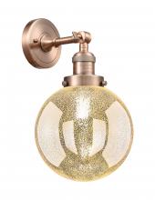 Innovations Lighting 203-AC-G208-8 - Beacon - 1 Light - 8 inch - Antique Copper - Adjustable Sconce