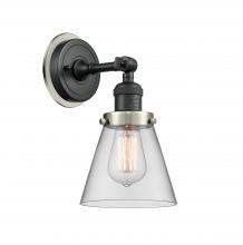 Innovations Lighting 203BK-BPSN-HRSN-G62 - Cone - 1 Light - 6 inch - Matte Black - Sconce