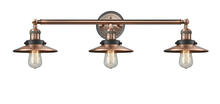 Innovations Lighting 205BP-ACBK-M3-AC - Railroad - 3 Light - 32 inch - Antique Copper - Bath Vanity Light