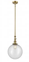 Innovations Lighting 206-BB-G204-12 - Beacon - 1 Light - 12 inch - Brushed Brass - Stem Hung - Mini Pendant