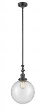 Innovations Lighting 206-OB-G204-10 - Beacon - 1 Light - 10 inch - Oil Rubbed Bronze - Stem Hung - Adjustable Mini Pendant