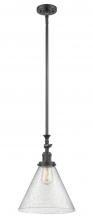 Innovations Lighting 206-OB-G44-L - Cone - 1 Light - 12 inch - Oil Rubbed Bronze - Stem Hung - Adjustable Mini Pendant