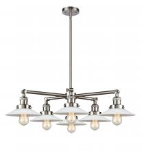 Innovations Lighting 207-6CR-SN-G1 - Halophane 6 Light Chandelier