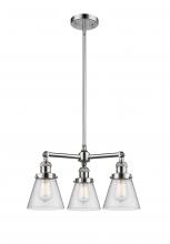 Innovations Lighting 207-PC-G64 - Cone - 3 Light - 19 inch - Polished Chrome - Stem Hung - Chandelier