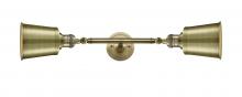 Innovations Lighting 208L-AB-M9-AB-LED - Addison - 2 Light - 5 inch - Antique Brass - Adjustable Bath Vanity Light