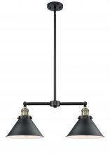 Innovations Lighting 209-BAB-M10-BK - Briarcliff - 2 Light - 21 inch - Black Antique Brass - Stem Hung - Island Light