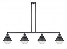 Innovations Lighting 214-BK-HFS-64-BK - Hampden - 4 Light - 52 inch - Matte Black - Stem Hung - Island Light