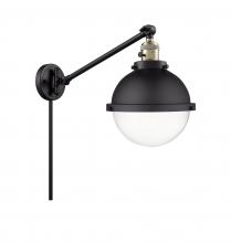 Innovations Lighting 237-BAB-HFS-82-BK - Hampden - 1 Light - 9 inch - Black Antique Brass -Adjustable Swing Arm