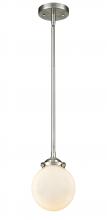 Innovations Lighting 284-1S-SN-G201-6 - Beacon - 1 Light - 6 inch - Brushed Satin Nickel - Cord hung - Mini Pendant