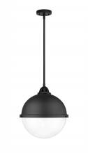 Innovations Lighting 288-1S-BK-HFS-122-BK-LED - Hampden - 1 Light - 13 inch - Matte Black - Stem hung - Pendant