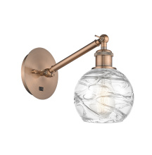 Innovations Lighting 317-1W-AC-G1213-6CL - Athens Deco Swirl - 1 Light - 6 inch - Antique Copper - Sconce