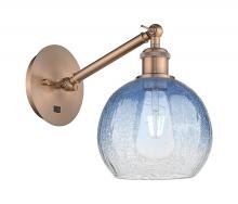 Innovations Lighting 317-1W-AC-G483-8SB - Brookhaven Globe - 1 Light - 8 inch - Antique Copper - Sconce