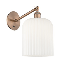 Innovations Lighting 317-1W-AC-G559-8GWH - Bridal Veil - 1 Light - 5 inch - Antique Copper - Sconce