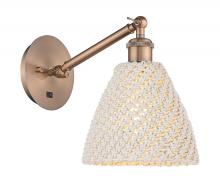 Innovations Lighting 317-1W-AC-NBD-75-NAT - Bristol Natural - 1 Light - 8 inch - Antique Copper - Sconce