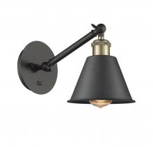 Innovations Lighting 317-1W-BAB-M8 - Smithfield - 1 Light - 7 inch - Black Antique Brass - Adjustable Sconce