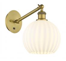 Innovations Lighting 317-1W-BB-G1217-8WV - White Venetian - 1 Light - 8 inch - Brushed Brass - Sconce