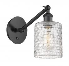 Innovations Lighting 317-1W-BK-G112C-5CL - Cobbleskill - 1 Light - 5 inch - Matte Black - Sconce