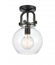 Innovations Lighting 410-1F-BK-G410-8CL - Newton Sphere - 1 Light - 8 inch - Matte Black - Flush Mount