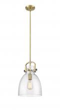 Innovations Lighting 410-1SM-BB-G412-10SDY - Newton Bell - 1 Light - 10 inch - Brushed Brass - Mini Pendant