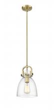 Innovations Lighting 410-1SS-BB-G412-8SDY - Newton Bell - 1 Light - 8 inch - Brushed Brass - Mini Pendant