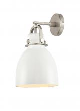 Innovations Lighting 410-1W-SN-M412-8W - Newton Bell - 1 Light - 8 inch - Satin Nickel - Sconce