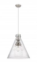 Innovations Lighting 410-3PL-SN-G411-18SDY - Newton Cone - 3 Light - 18 inch - Satin Nickel - Cord hung - Pendant