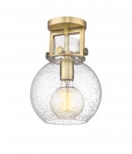 Innovations Lighting 411-1F-BB-G410-8SDY - Newton Sphere - 1 Light - 8 inch - Brushed Brass - Flush Mount