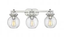 Innovations Lighting 411-3W-SN-G410-7SDY - Newton Sphere - 3 Light - 27 inch - Satin Nickel - Bath Vanity Light