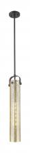 Innovations Lighting 413-1SS-BK-G413-1S-4ME - Pilaster - 1 Light - 4 inch Glass - Matte Black - Pendant