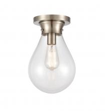 Innovations Lighting 414-1F-SN-G4142-8 - Genesis - 1 Light - 8 inch - Satin Nickel - Flush Mount