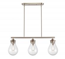 Innovations Lighting 414-3I-SN-G4144-8 - Genesis - 3 Light - 39 inch - Satin Nickel - Stem hung - Island Light