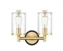 Innovations Lighting 418-2W-BSB-CL - Marlowe - 2 Light - 14 inch - Black Satin Brass - Bath Vanity Light