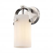 Innovations Lighting 423-1W-SN-G423-7WH - Pilaster - 1 Light - 7 inch Long Glass - Brushed Satin Nickel - Sconce