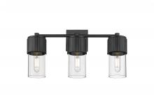 Innovations Lighting 428-3W-BK-G428-7CL - Bolivar - 3 Light - 21 inch - Matte Black - Bath Vanity Light