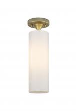 Innovations Lighting 434-1F-BB-G434-12WH - Crown Point - 1 Light - 5 inch - Brushed Brass - Flush Mount